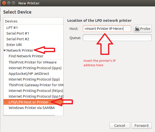 Adding department printers and configuring locked print on Ubuntu